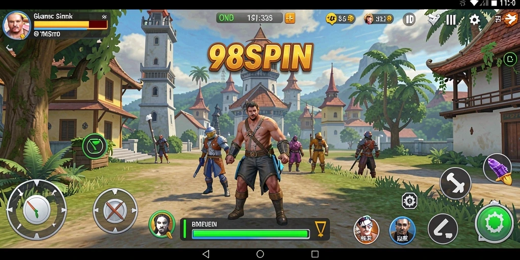 Tampilan gameplay 98SPIN yang menarik dan interaktif.
