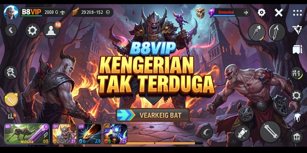 Tangkapan layar menampilkan kegelapan yang menyelimuti dunia B8VIP.