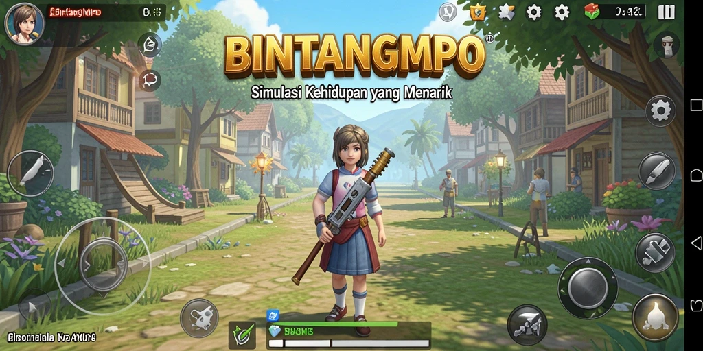 Screenshot menunjukkan gameplay menarik di BINTANGMPO.