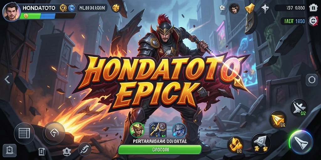Tampilan gameplay HONDATOTO yang mendebarkan dan penuh aksi.