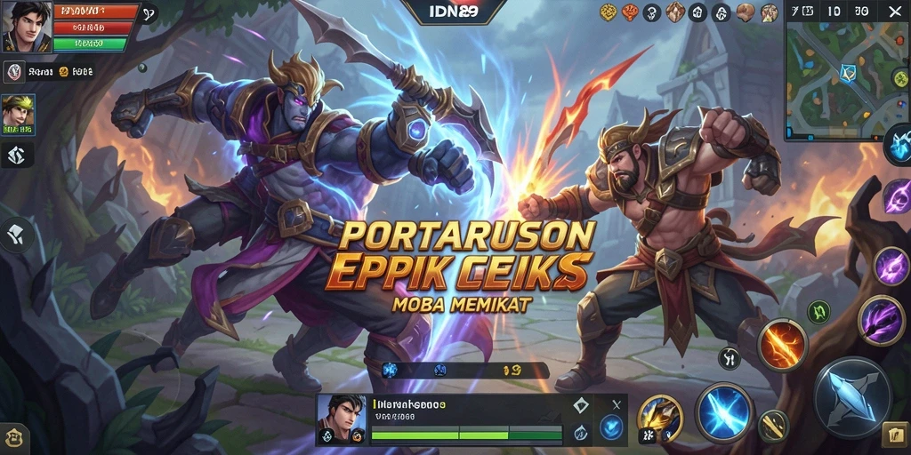 Screenshot IDN89 menampilkan aksi seru di arena MOBA.