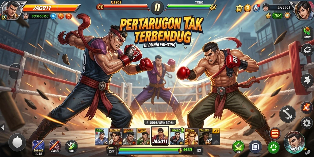 Tampilan gameplay seru dan menegangkan di JAGO11 dengan aksi pertarungan intens.