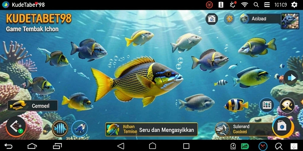 Tampilan gameplay KUDETABET98 dengan serunya menembak ikan.
