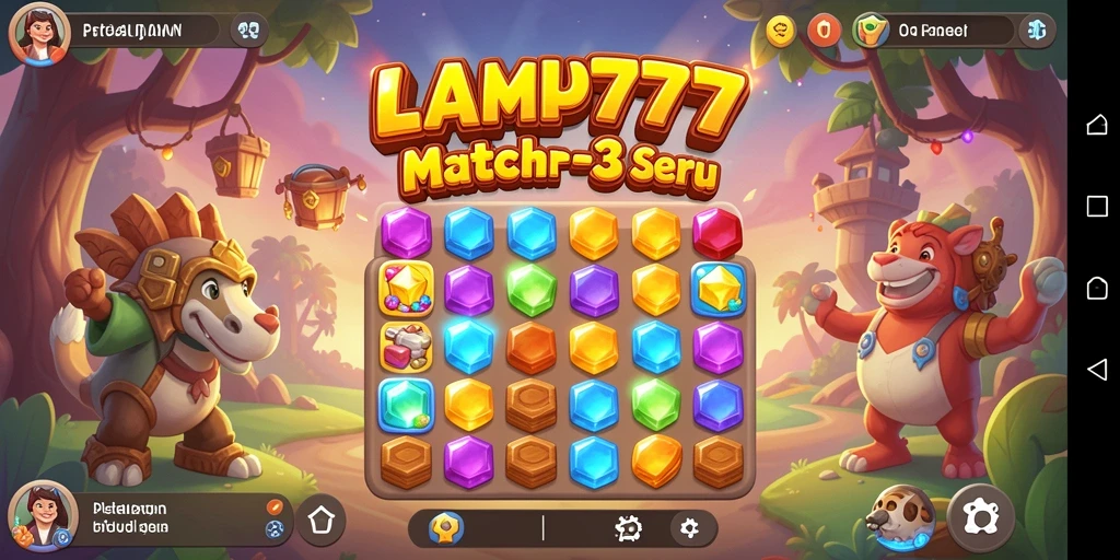 Gameplay seru LAMPU777 dengan lampu berwarna-warni.