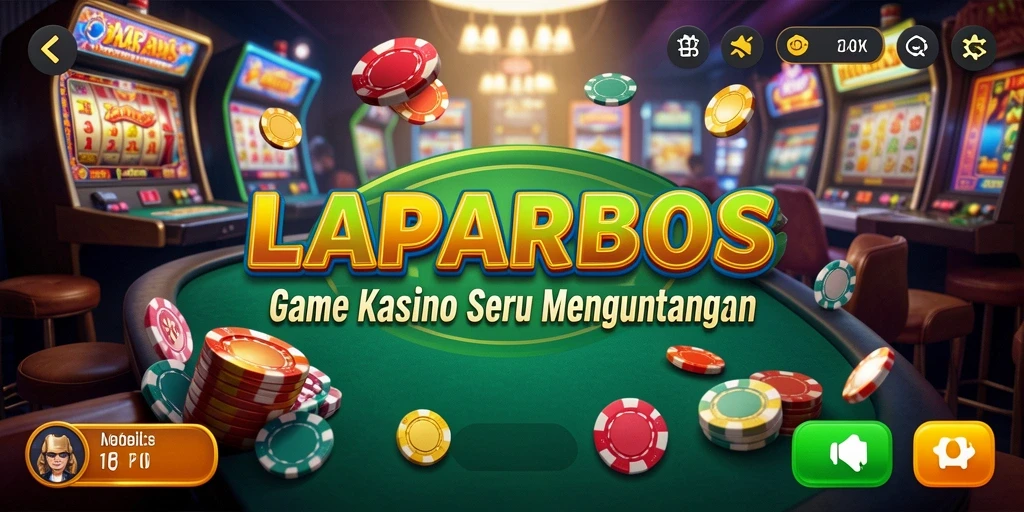 Screenshot utama LAPARBOS menampilkan gameplay seru Kasino.