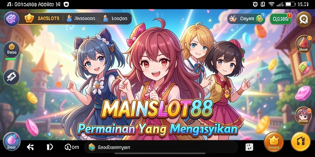 Screenshot dari gameplay MAINSLOT88 dengan karakter Anime yang menarik.