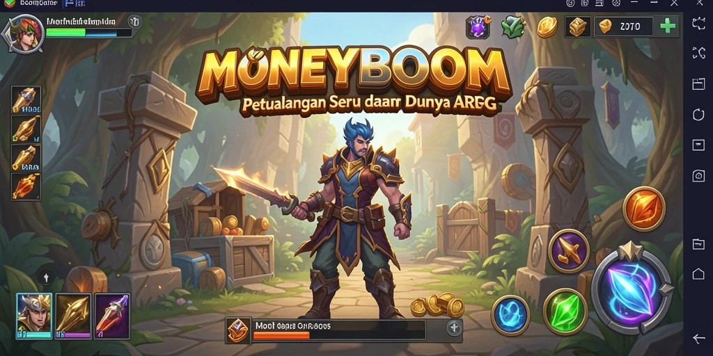 Tampilan gameplay MONEYBOOM yang memukau dan penuh aksi.