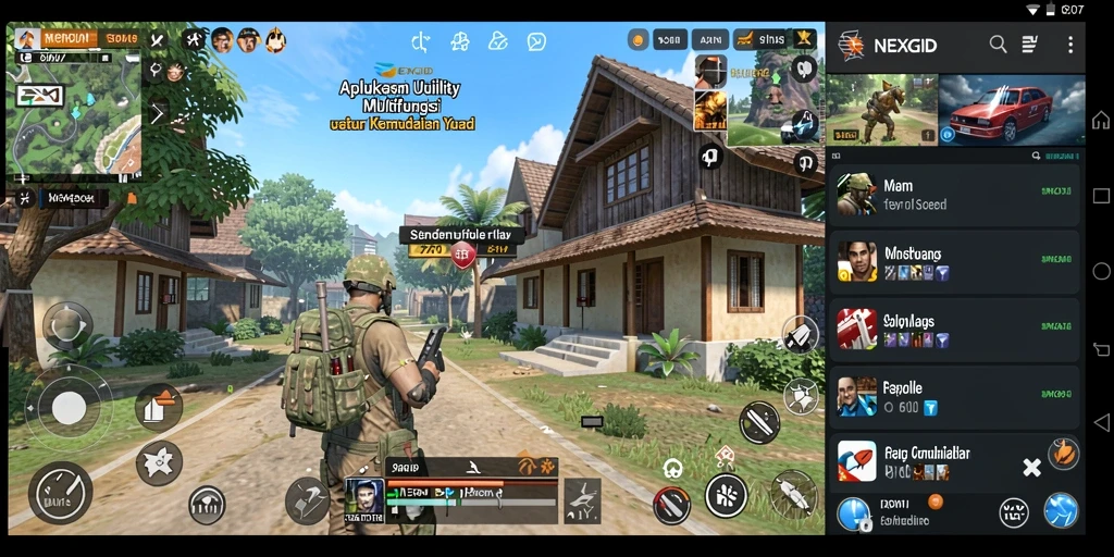 Screenshot utama NEXGID menampilkan antarmuka aplikasi yang intuitif.