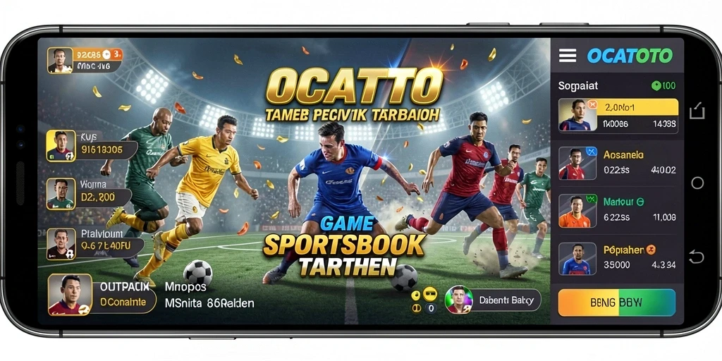Tampilan antarmuka modern OCATOTO saat melakukan taruhan olahraga.