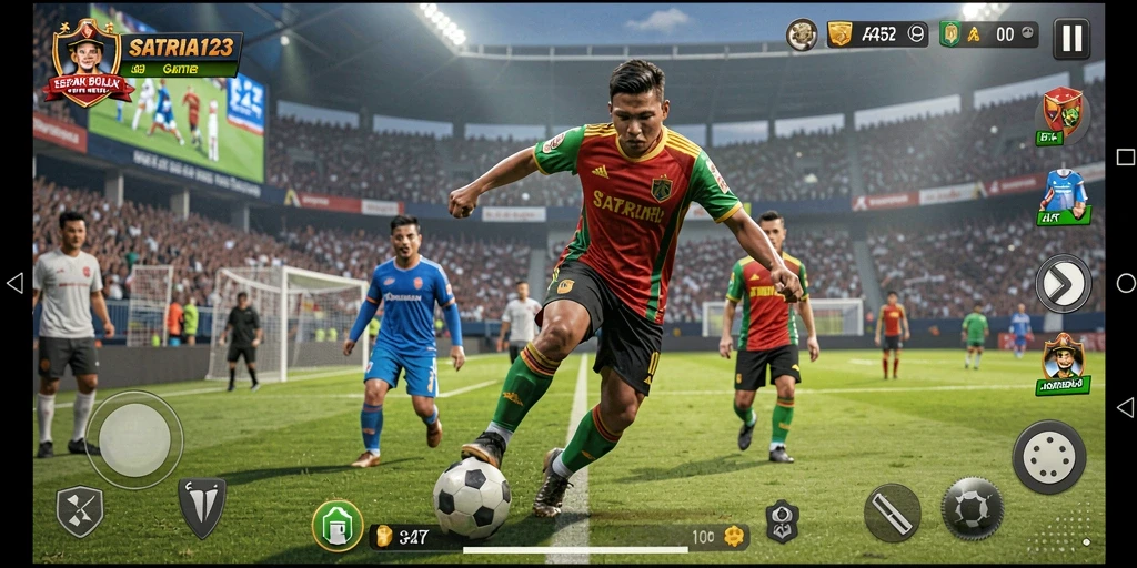 Tampilkan gameplay menakjubkan di SATRIA123 yang penuh aksi sepak bola.