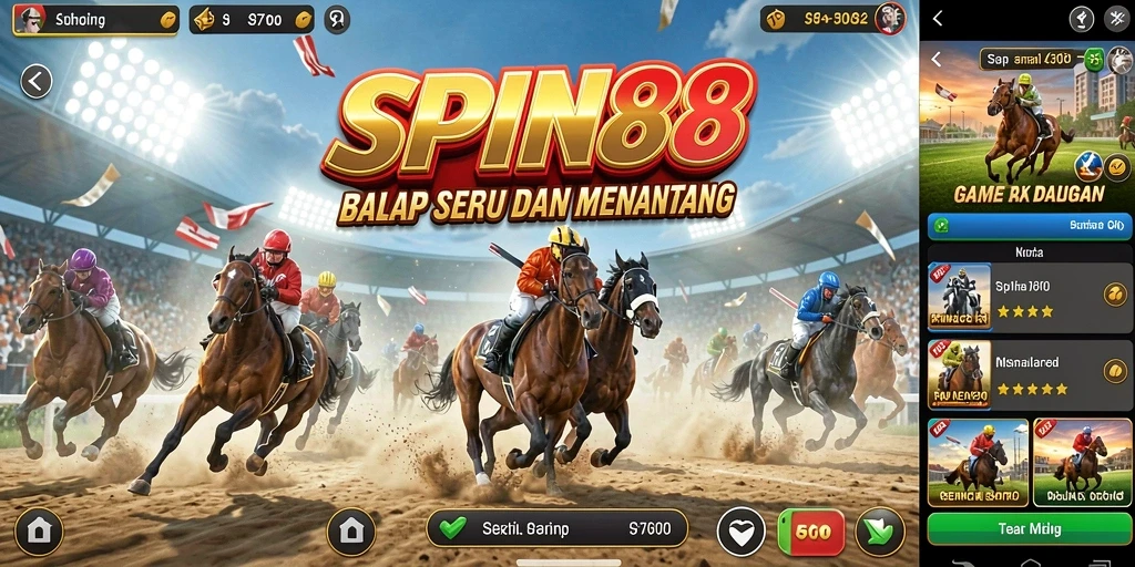 Tampilan seru dan mendebarkan dari gameplay SPIN88.