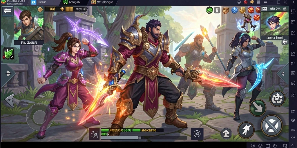 Tampilan gameplay V98 yang menarik dan penuh aksi di dunia ARPG.