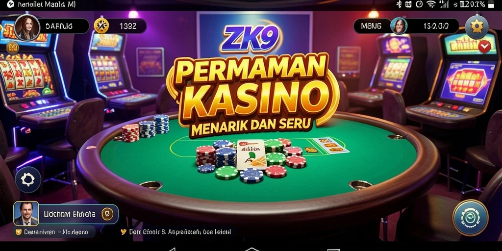 Screenshot ZK9 menampilkan gameplay Kasino yang mendebarkan.