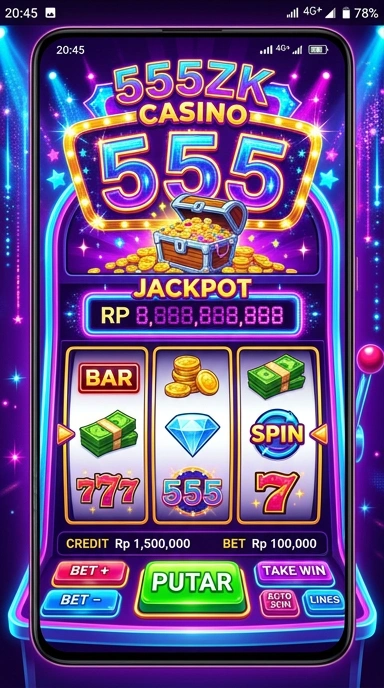 Tampilan antarmuka pengguna 555zk yang sederhana dan intuitif.
